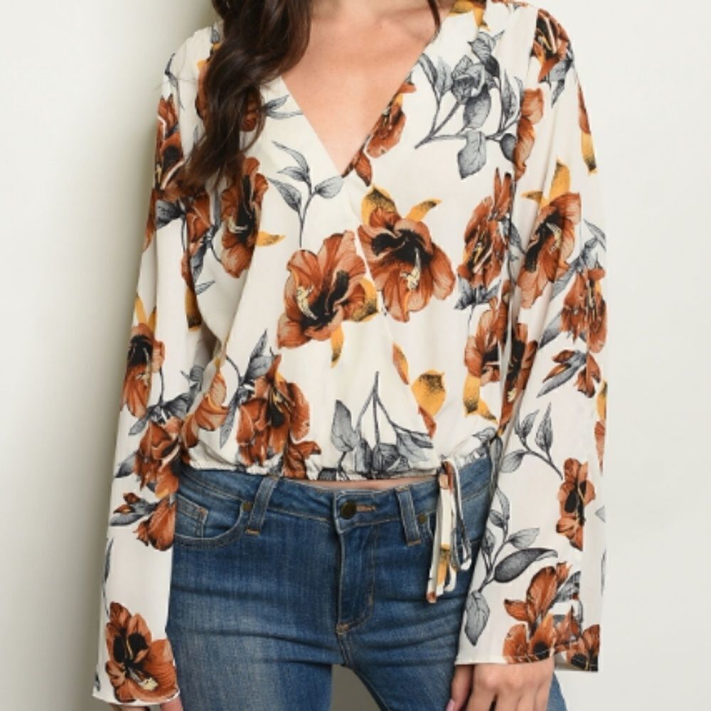 Faux Wrap Boho Blouse